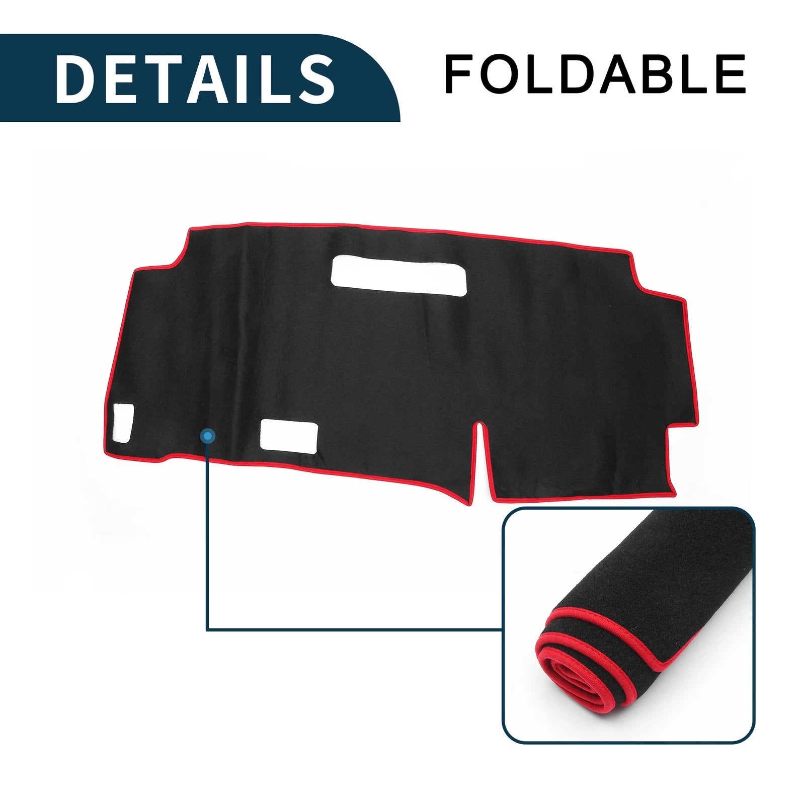 Dashboard Cover Mat for Nissan Serena C28 (2015–2024) Black Red Set
