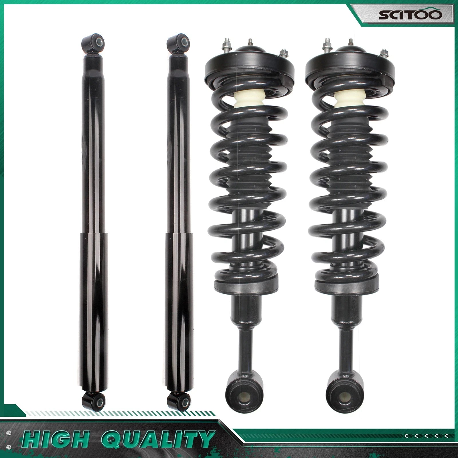 Front Quick Complete Struts w/Springs & Rear Shocks for Ford F-150 (2004–2008)