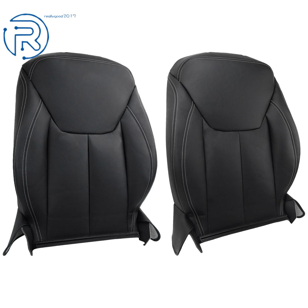 Set of 2 Leather Seat Covers for Jeep Wrangler (2013-2017) Black
