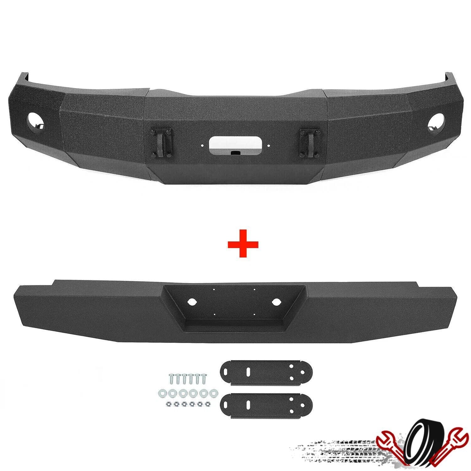 Front and Rear Bumper for Ford F-150 F-250 F-350 (1992–1996) Steel