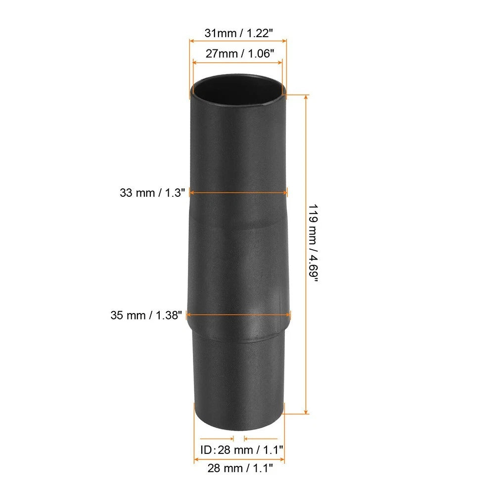 Hose Adapter for Vacuums 31mm/1.22" OD Black
