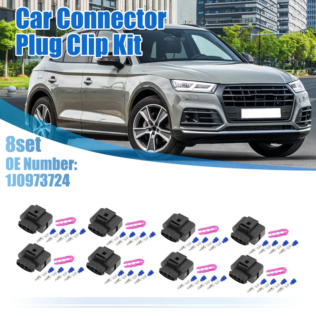 Set of 8 4 Pin Coil Pack Connectors Plug No. 1J0973724 for VW Audi Seat