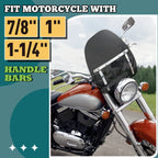 18"x16" Smoke Windshield for Harley, Honda, Suzuki, Yamaha, Kawasaki