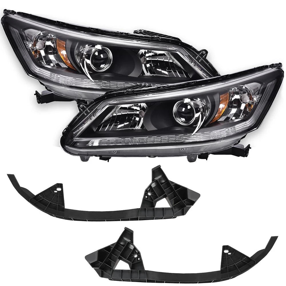 Projector Headlights with Bracket for Honda Accord (2013–2015) LED DRL