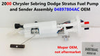 Fuel Pump and Sender Assembly for Chrysler Sebring Dodge Stratus (2000) 04897804AC