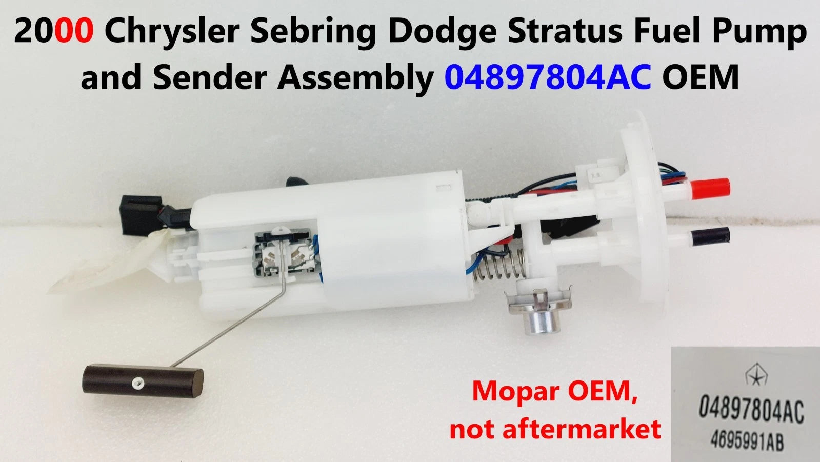 Fuel Pump and Sender Assembly for Chrysler Sebring Dodge Stratus (2000) 04897804AC