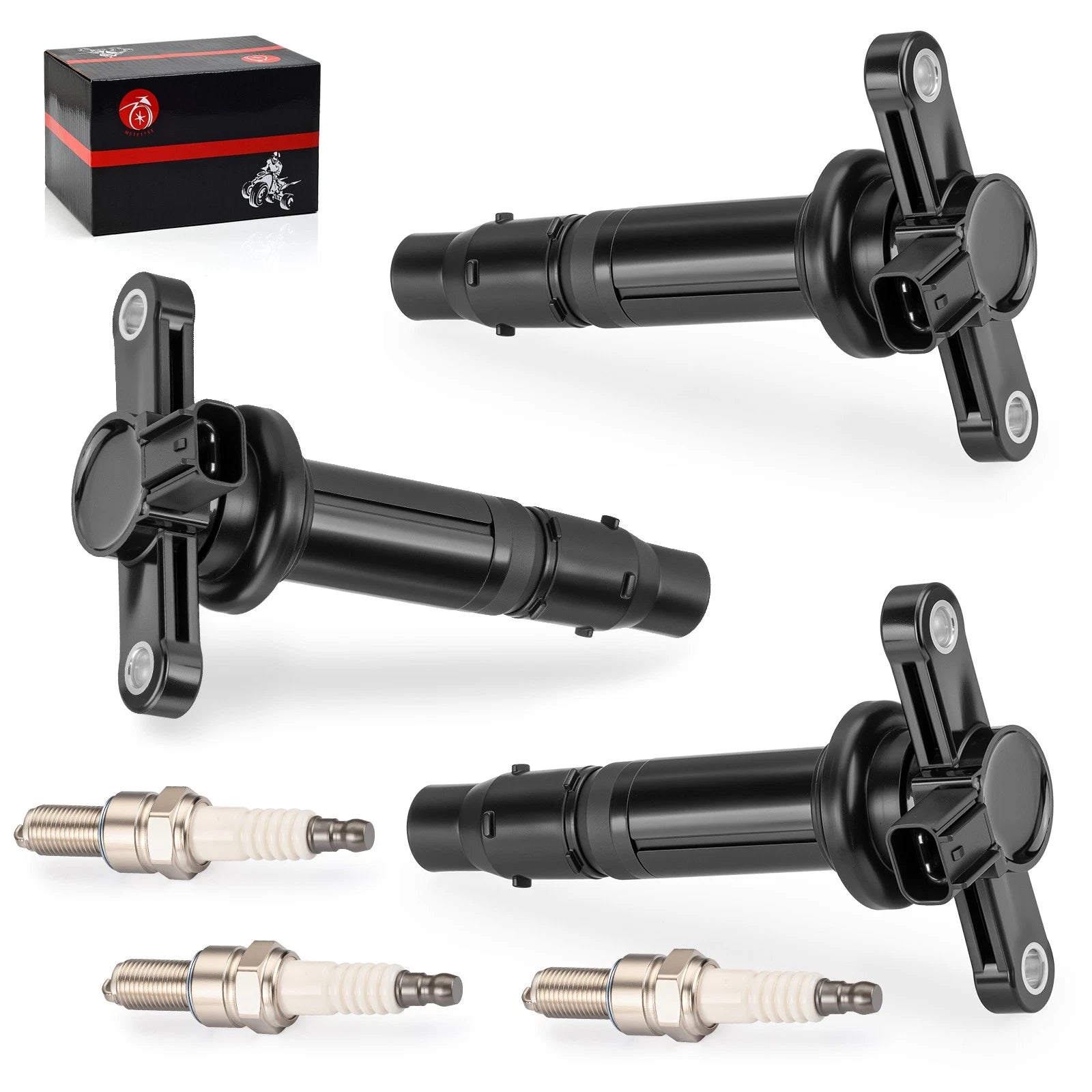 3X Ignition Coil & 3X Spark Plugs for Yamaha YXZ1000R (2016–2024)