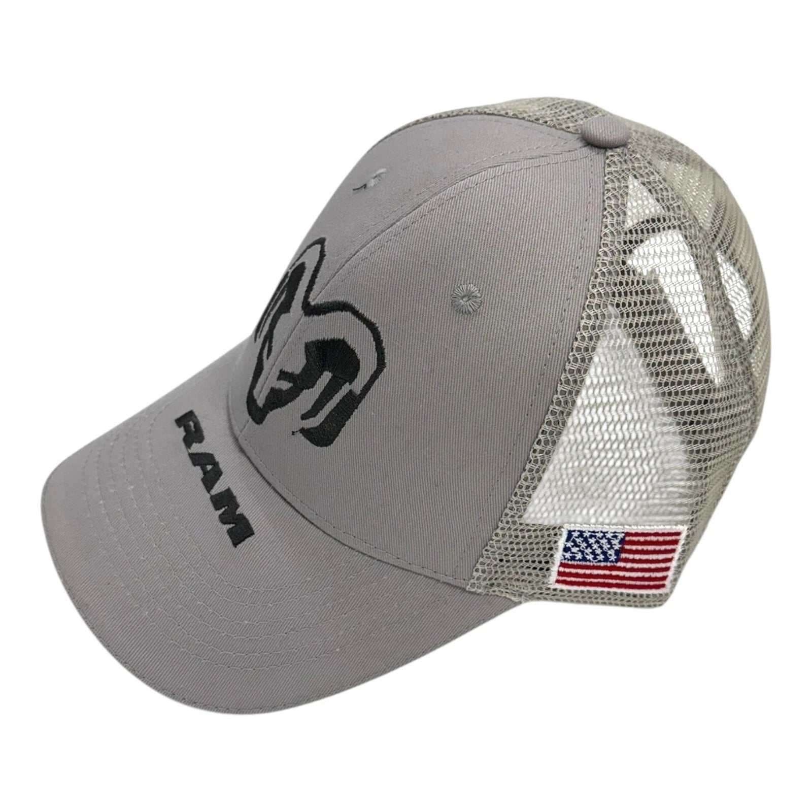 Logo Gray Mesh Hat Cap for Dodge Ram (2002–2008)