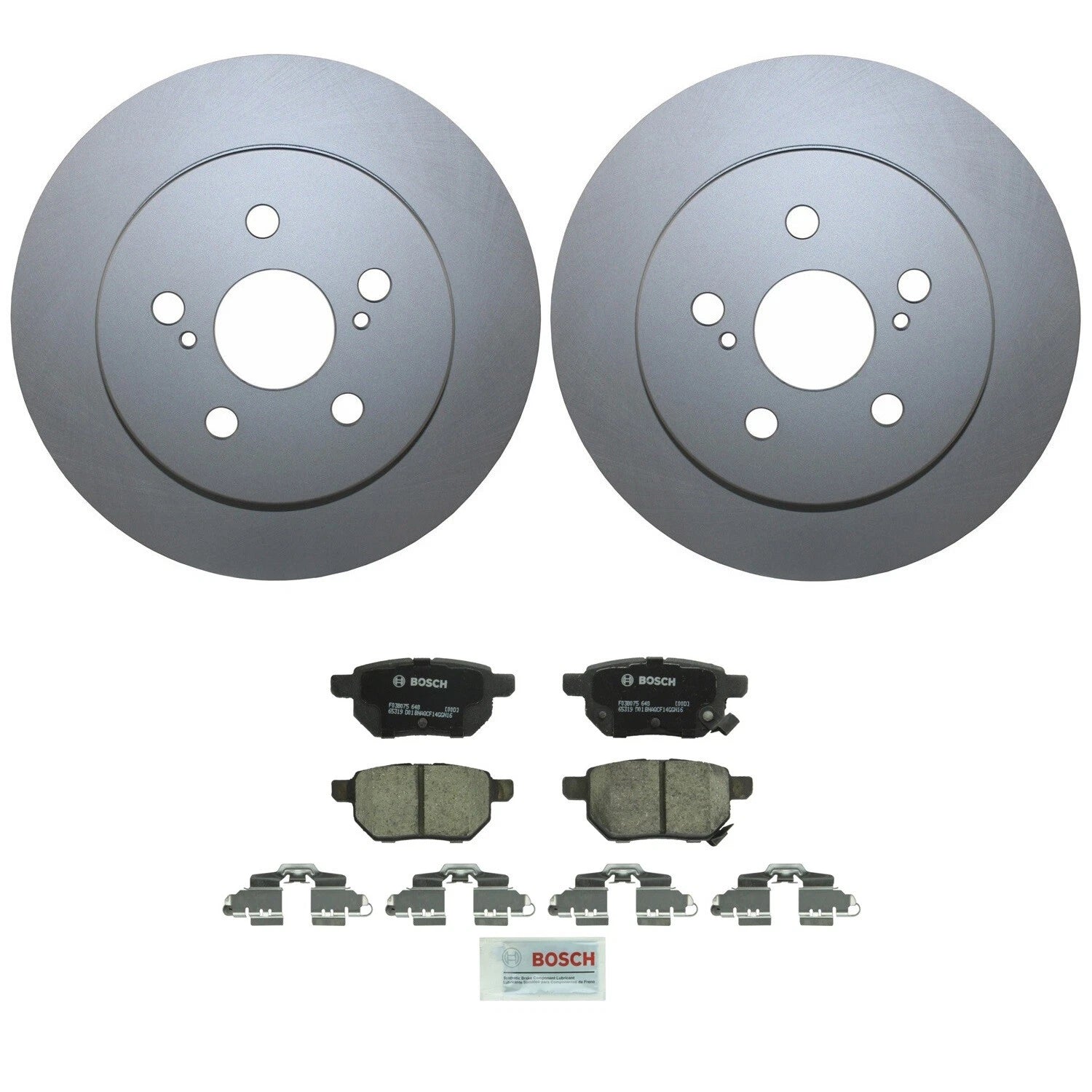 Rear Brake Kit 259mm Rotors & Bosch Ceramic Pads for CT200h, Corolla, Matrix, Prius (2011–2013)