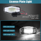 2X LED License Plate Light Assembly for Honda Accord, Acura 