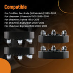 4X 1.5" 6X5.5 Wheel Spacers for Chevy Silverado Tahoe GMC Sierra 1500 (2007–2023)
