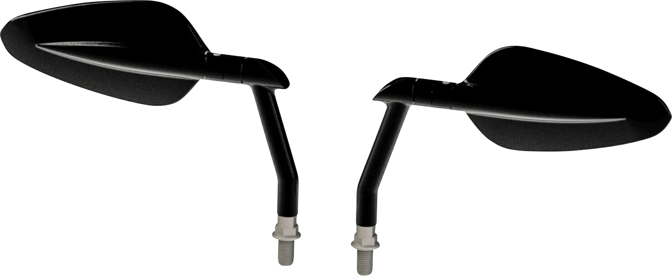 Burly Brand Side View Mirrors for Radar (2015–2023) - Oval - Black B16-1502B