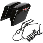 Stretched Hard Saddlebags + Conversion Brackets for Harley Sportster 883 (2004–2014)