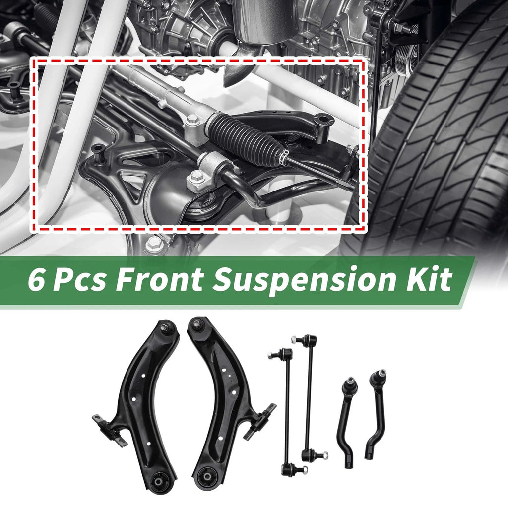 Set of 6 Front Lower Control Arms for Nissan Rogue (2014–2019) No.MS301169/MS301168