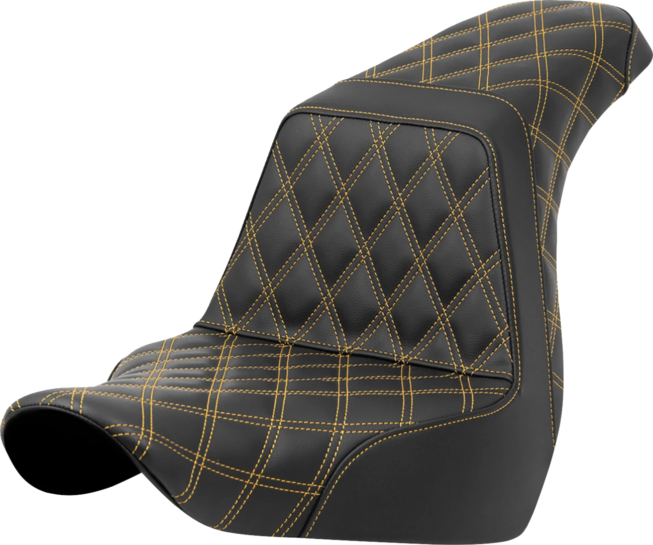 SADDLEMEN Step-Up Seat for Harley FXLR/FLSB (2018–2021) - Gold Stitch