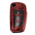 Red TPU Car Key Case for Audi A1 A3 A4 (3 Buttons)