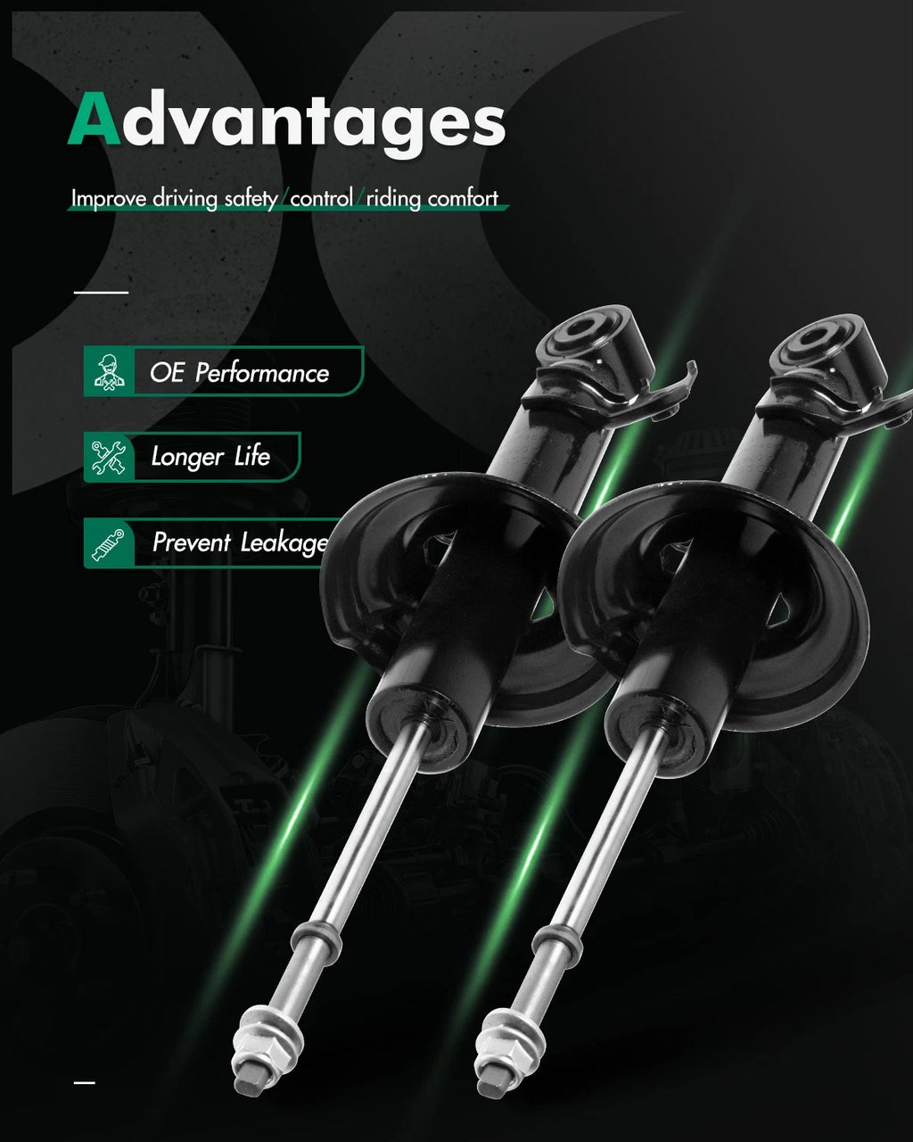 Front Pair Shocks Struts for Toyota Tacoma (2005–2014)