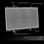 Cooling Radiator for Lexus LS460 LS600H (2008–2016) 13018 Aluminum Core