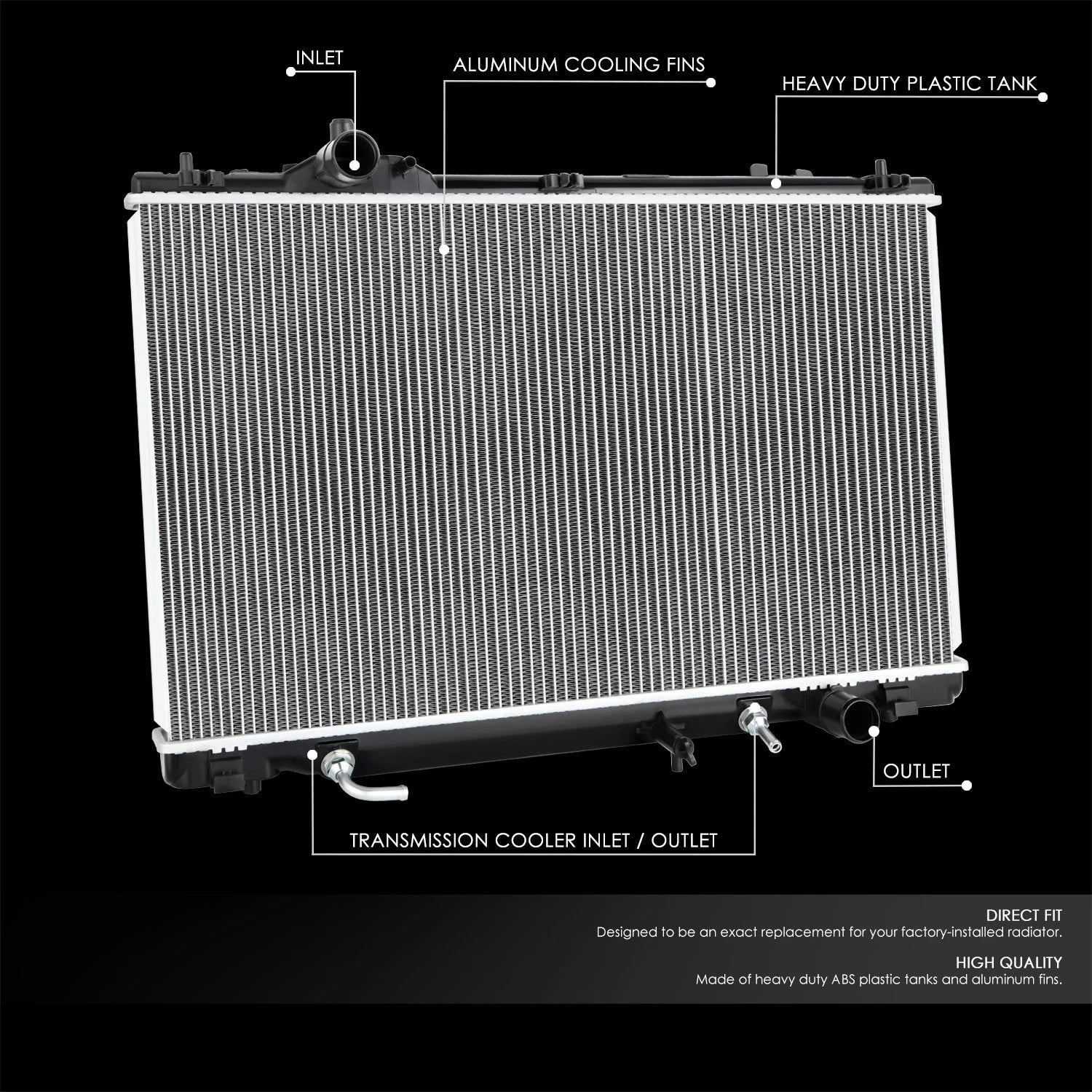 Cooling Radiator for Lexus LS460 LS600H (2008–2016) 13018 Aluminum Core