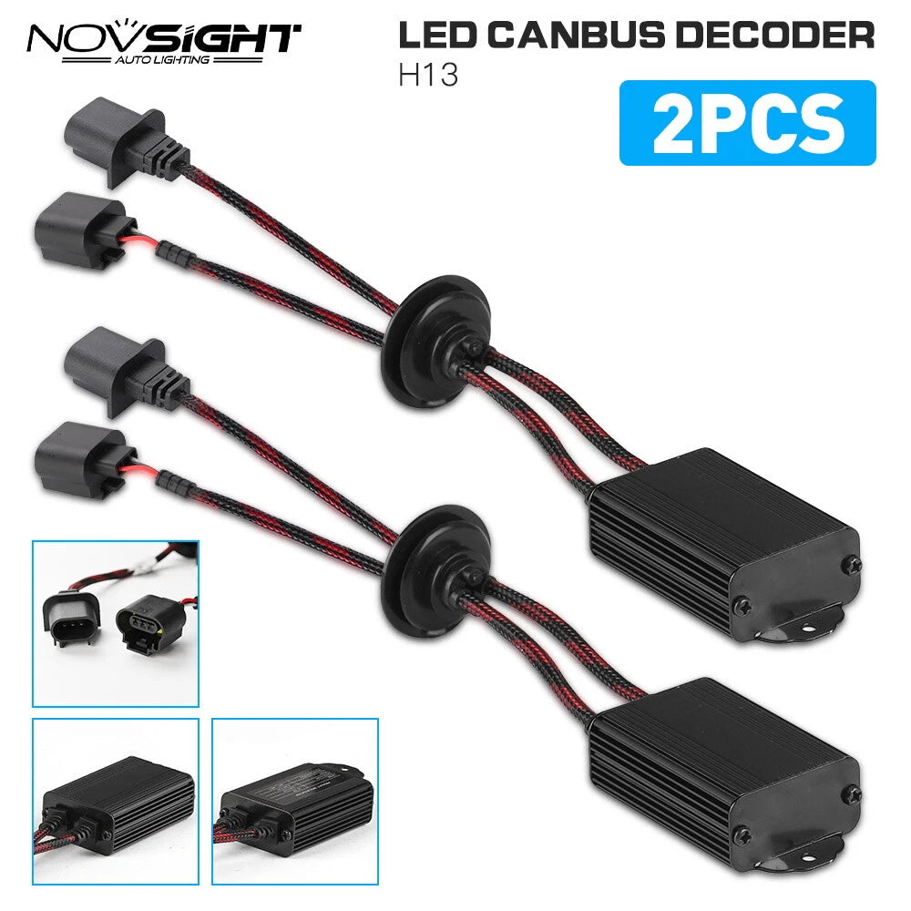 H13 LED Headlight Combo for - Canbus Resistor Decoder
