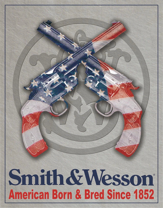Smith & Wesson Vintage Replica Tin Metal Sign 1465