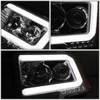 LED DRL Tube Chrome Amber Projector Headlights for Ford F150 (2009–2014)