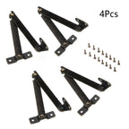 Set of 4 Antique Lid Display Hinges for Jewelry Chest Wine Box