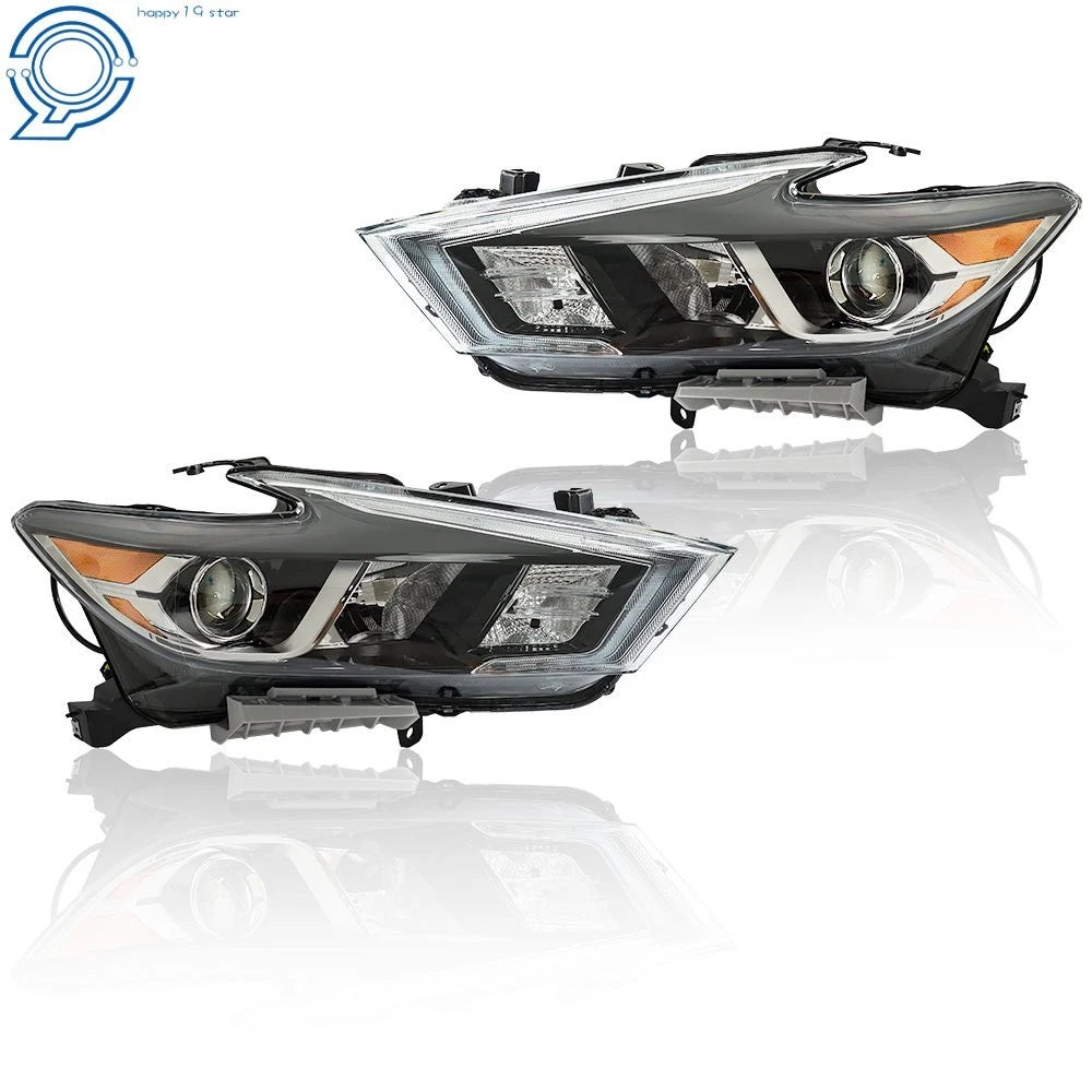 Set of 2 Halogen Headlights with LED DRL for Nissan Maxima (2016-2018)