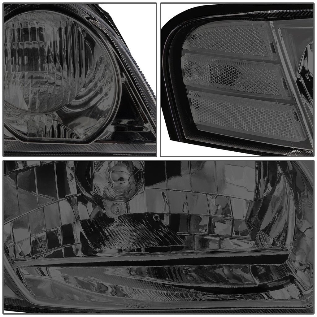 Pair of Smoked Housing Clear Signal Headlights for Nissan Altima (2000–2001)
