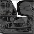 Pair of Smoked Housing Clear Signal Headlights for Nissan Altima (2000–2001)