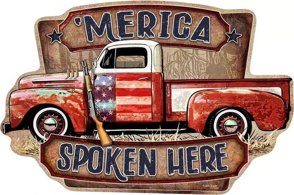 Die Cut Aluminum Sign for Rustic Decor (Made in USA)