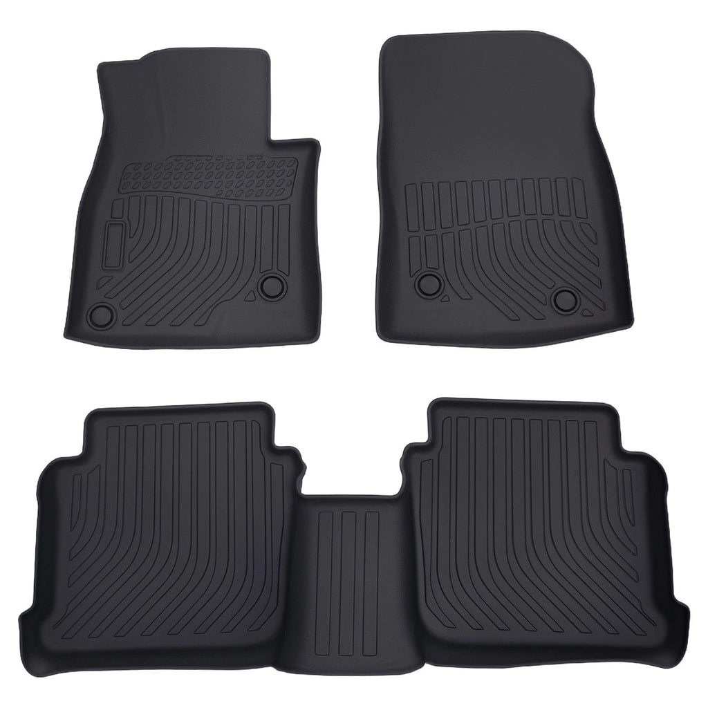 Set of 4 All-Weather TPE Floor Mats for Mazda 6 (2014–2017) Black Anti-Slip
