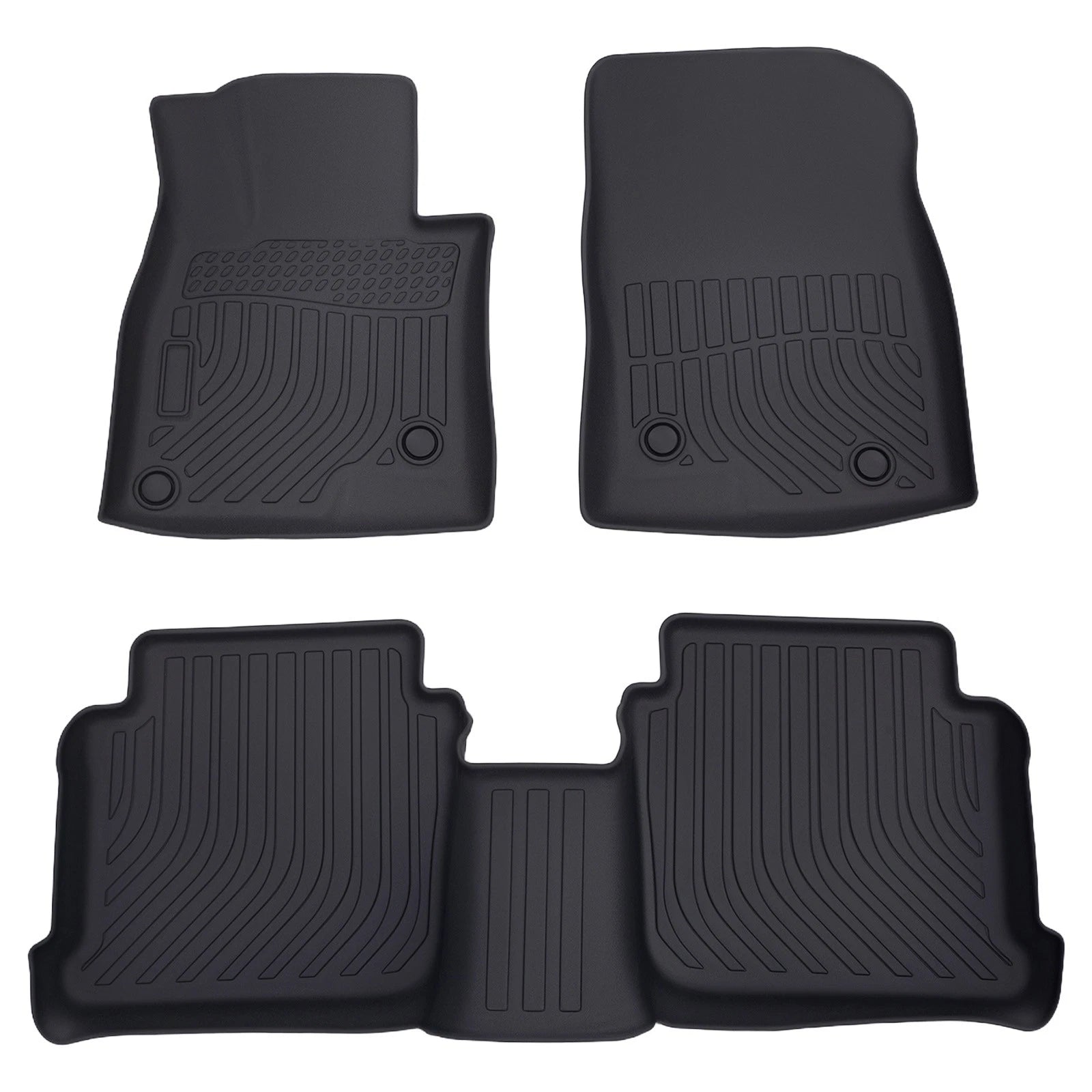 Set of 4 All-Weather TPE Floor Mats for Mazda 6 (2014–2017) Black Anti-Slip