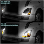 LED DRL Turn Signal Headlight Lamps for Volvo VN VNL VNM (2003–2017) Chrome