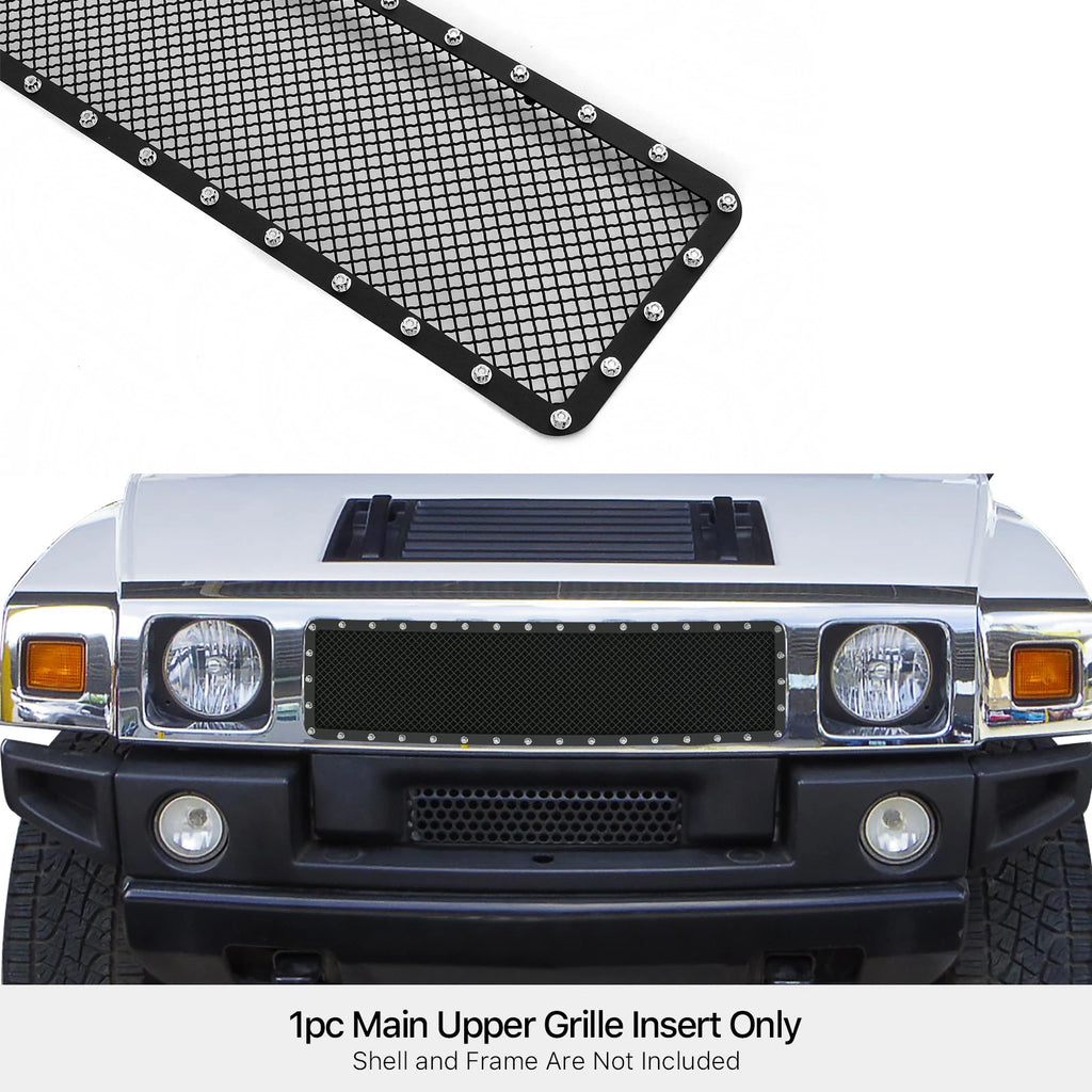 Stainless Steel Black Mesh Grille for Hummer H2 (2003-2007)
