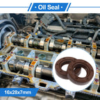 Set of 2 Oil Seal Rotary Shaft Seal FKM Rubber 16x28x7mm