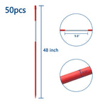 Set of 4 Red Driveway Markers for Easy Visibility
