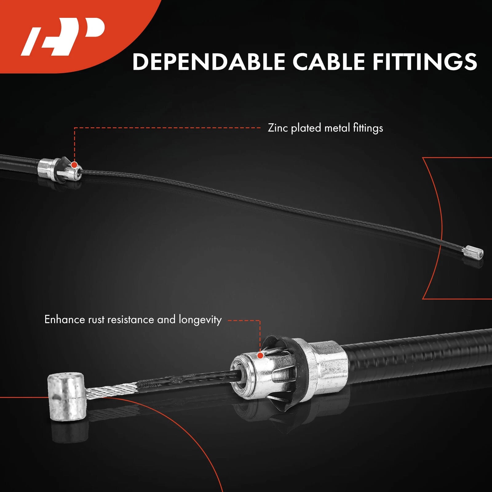 Front Side Parking Brake Cable for Ford E350 E450 Super Duty (1992-2014)