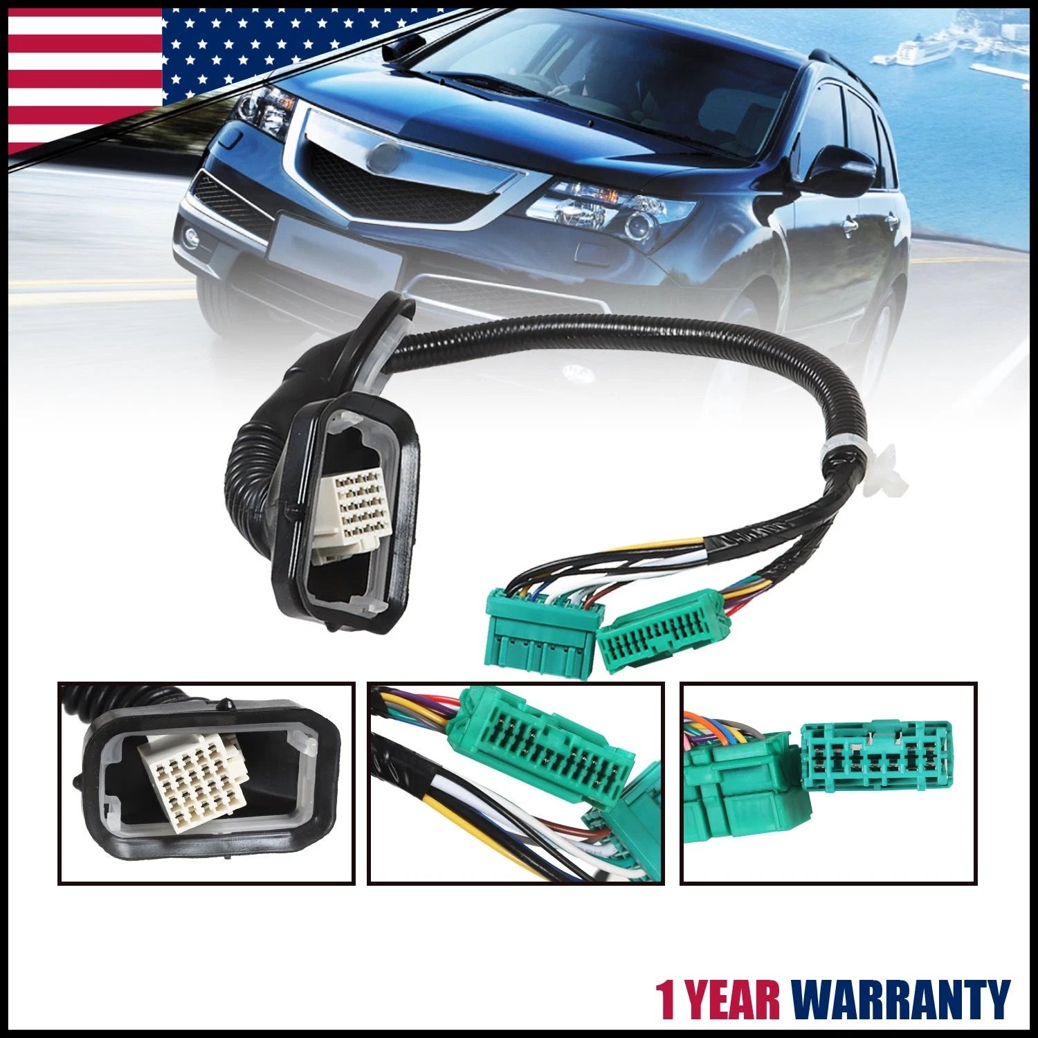LH Driver Side Door Wiring Harness for Acura MDX (2007–2009) 32757STXA00