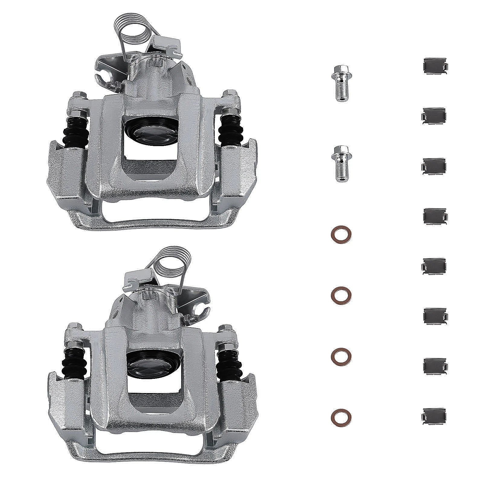 Rear Brake Calipers w/ Brackets for Ford Edge (2011–2014) All Trims