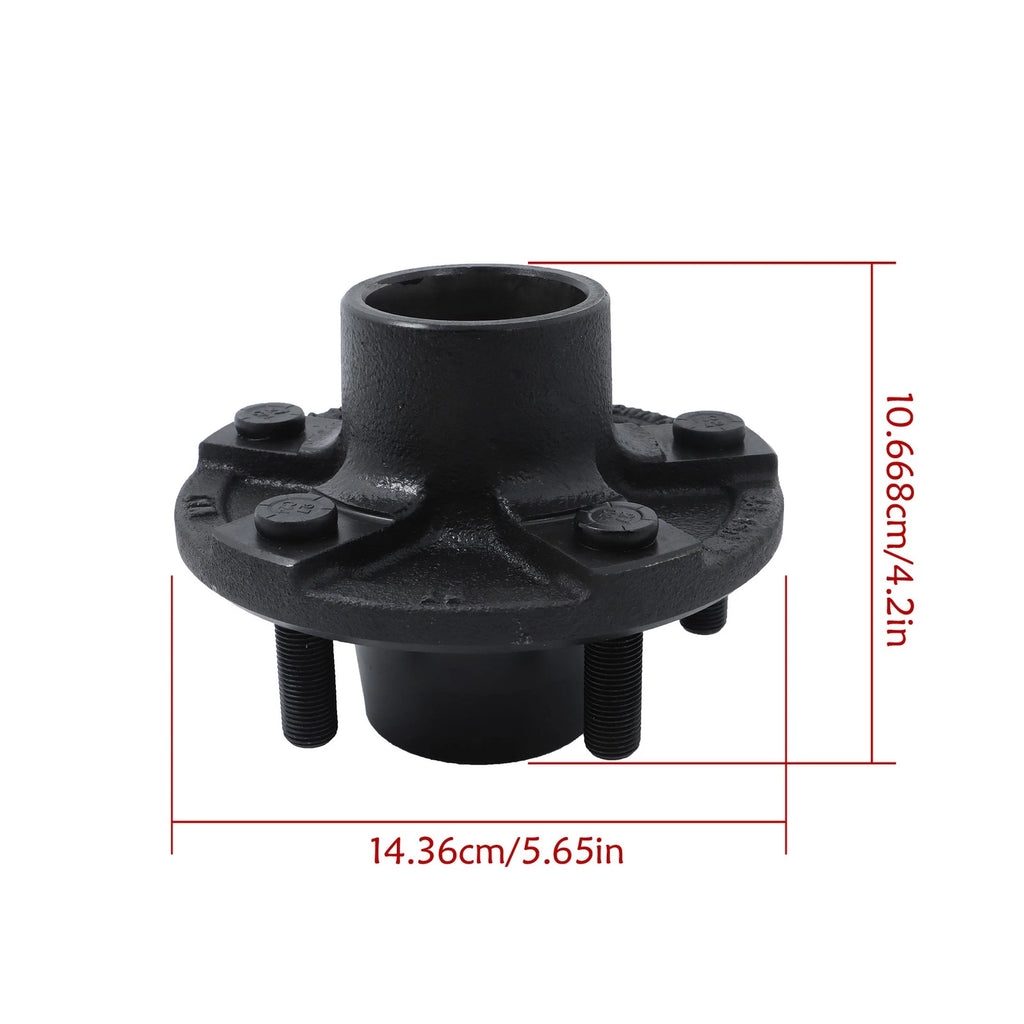 Set of 2 Trailer Idler Hub Kits 5 on 4.5" for 2000 lbs Axle
