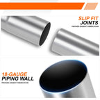 2" OD Mild Steel 90 Degree Slip Fit Exhaust Bend Pipe for Custom Applications