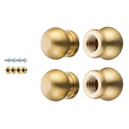 Set of 4 Brass Raising Feet for Cutting Boards Serving Trays