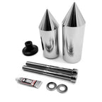 Chrome Spike Frame Sliders for Kawasaki Ninja ZX-6R (2005–2006)