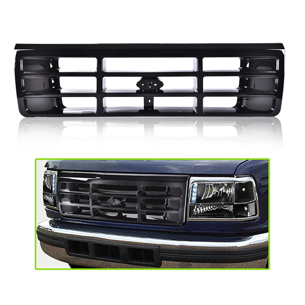 Grille Headlight Bezel Kit for Ford F150 F250 F350 Bronco (1992–1996)