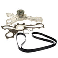 Set of 2 Engine Water Pumps w/ Gasket & Serpentine Belt for Lexus Toyota