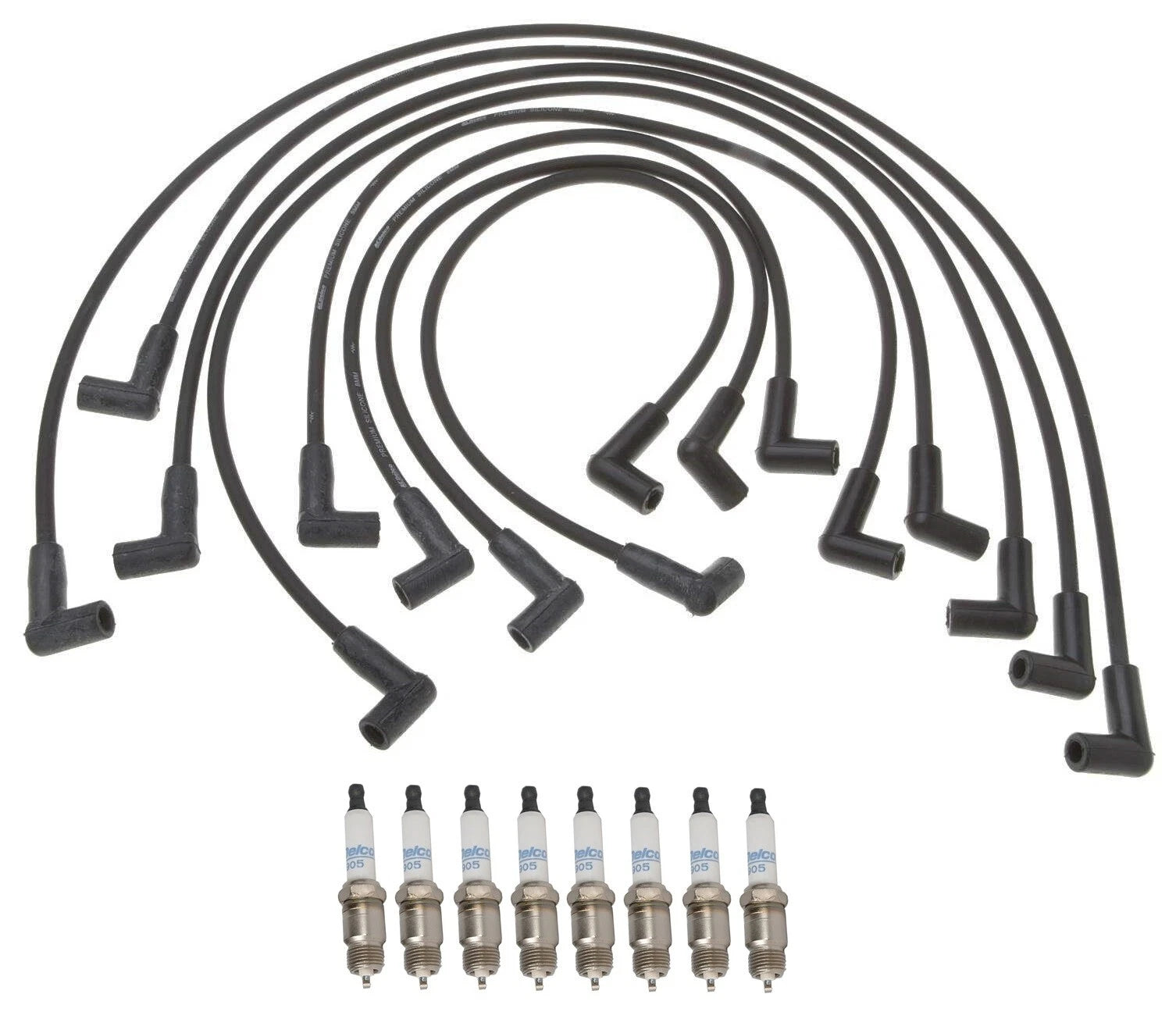 Pro Ignition Wire Set & 8 ACDelco Platinum Spark Plugs for Malibu Impala (2000–2005)