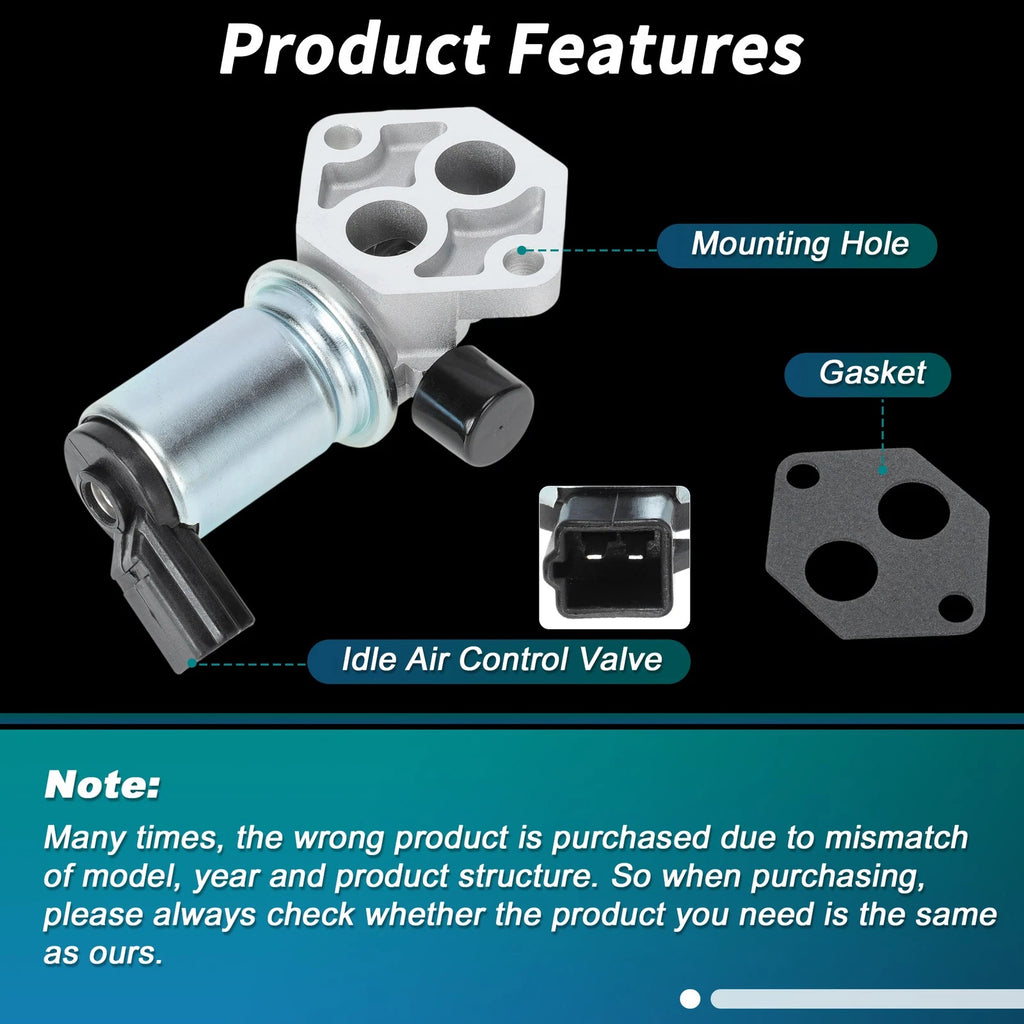 Idle Air Control Valve w/ Gasket for Ford F-150 F-250 (1994–1996) No.F6TZ9F715HA