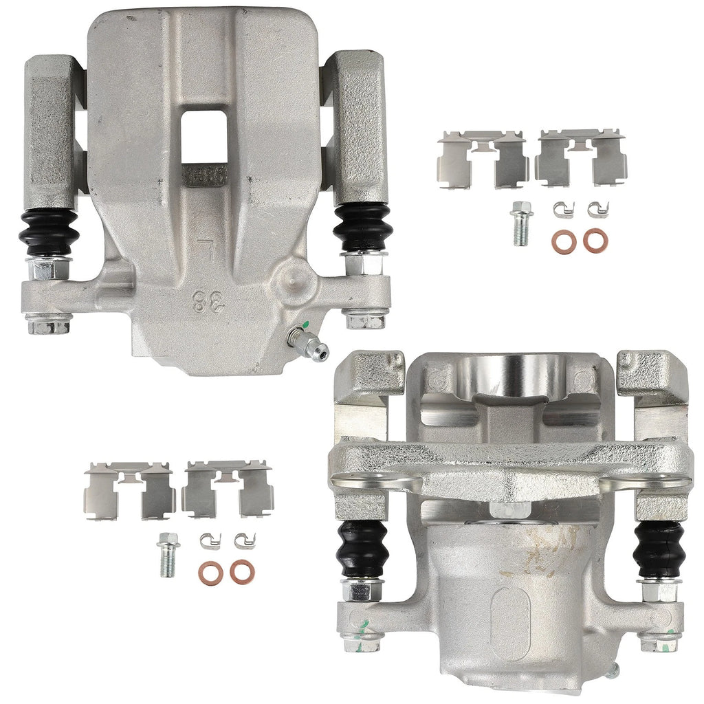 Set of 2 Rear Brake Calipers with Bracket for Toyota RAV4 (2012–2018)