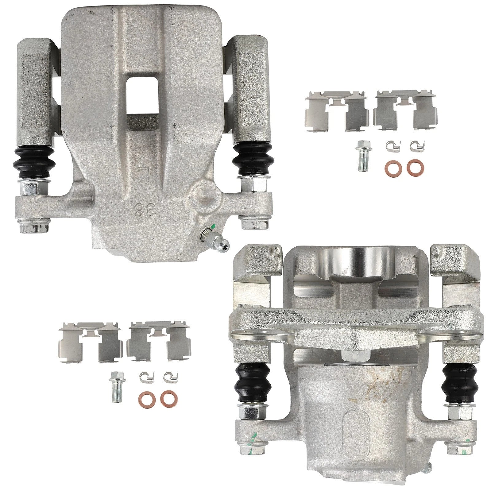 Set of 2 Rear Brake Calipers with Bracket for Toyota RAV4 (2012–2018)